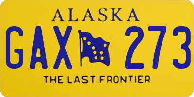AK license plate GAX273