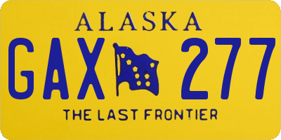 AK license plate GAX277