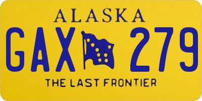 AK license plate GAX279