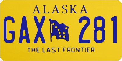 AK license plate GAX281