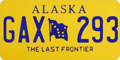 AK license plate GAX293
