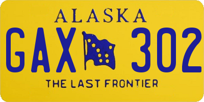 AK license plate GAX302