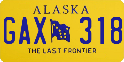 AK license plate GAX318