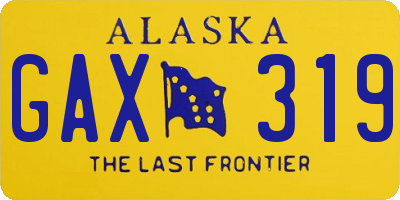 AK license plate GAX319