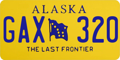 AK license plate GAX320