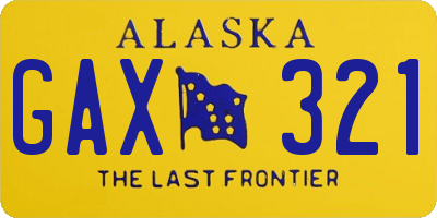AK license plate GAX321