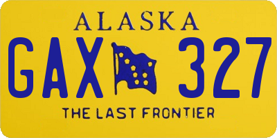 AK license plate GAX327