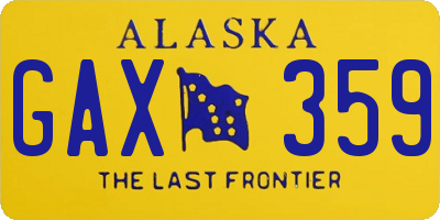 AK license plate GAX359