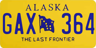 AK license plate GAX364