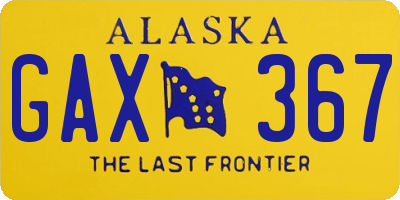 AK license plate GAX367