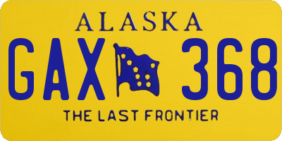 AK license plate GAX368