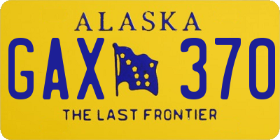 AK license plate GAX370
