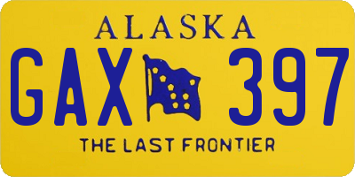 AK license plate GAX397