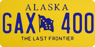 AK license plate GAX400