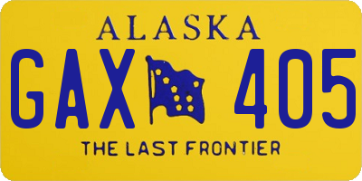 AK license plate GAX405