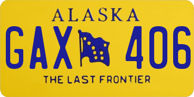 AK license plate GAX406