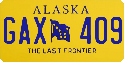 AK license plate GAX409