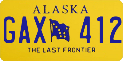 AK license plate GAX412