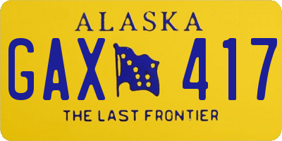AK license plate GAX417
