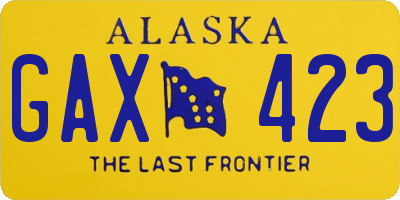 AK license plate GAX423