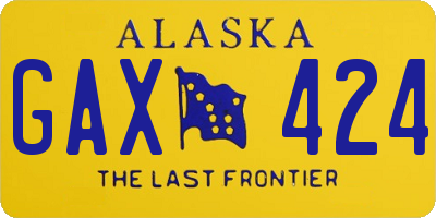 AK license plate GAX424