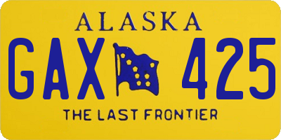 AK license plate GAX425