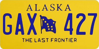 AK license plate GAX427
