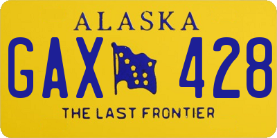 AK license plate GAX428