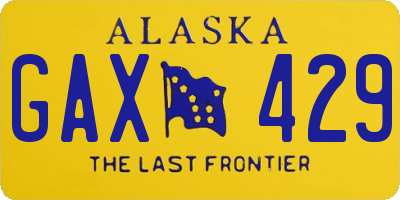 AK license plate GAX429