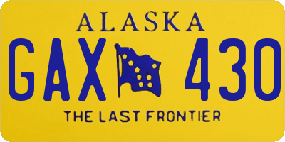 AK license plate GAX430