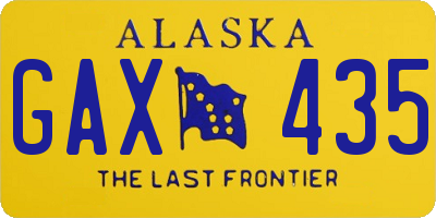 AK license plate GAX435