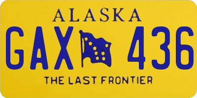 AK license plate GAX436