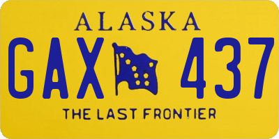 AK license plate GAX437