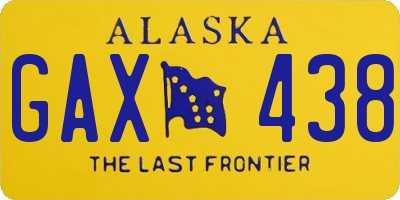AK license plate GAX438