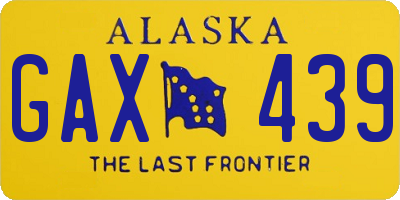 AK license plate GAX439