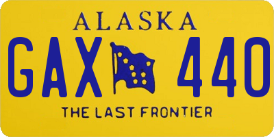 AK license plate GAX440