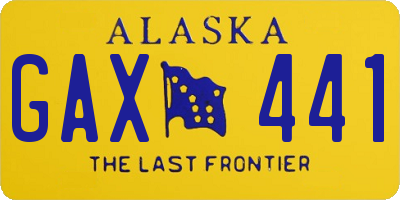 AK license plate GAX441