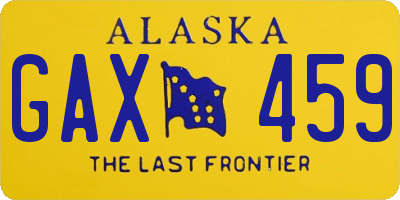 AK license plate GAX459