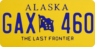 AK license plate GAX460