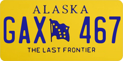 AK license plate GAX467