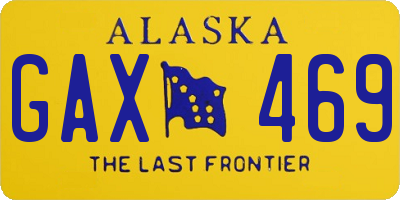 AK license plate GAX469