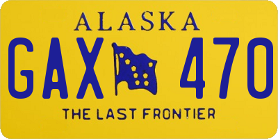 AK license plate GAX470