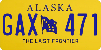 AK license plate GAX471