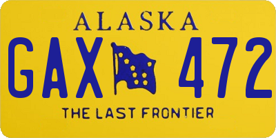 AK license plate GAX472