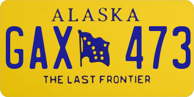 AK license plate GAX473
