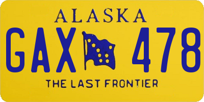 AK license plate GAX478