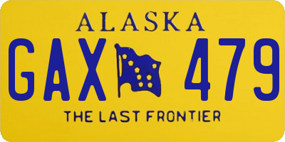 AK license plate GAX479