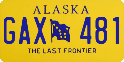 AK license plate GAX481