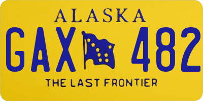 AK license plate GAX482