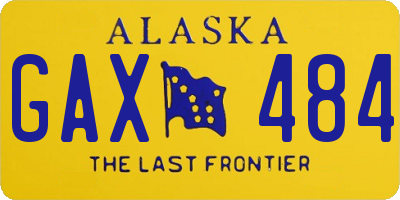 AK license plate GAX484
